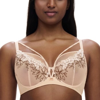 Chantelle Bh Pulp Underwired Very Covering Bra Sort m Beige nylon C 85 Dame