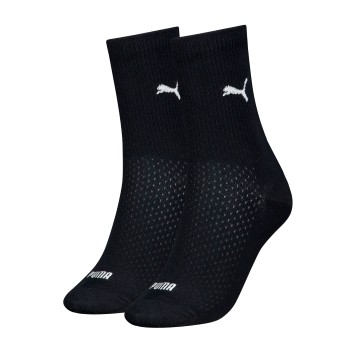 Puma Strømper 2P Women Logo Crew Socks Sort Str 39/42 Dame