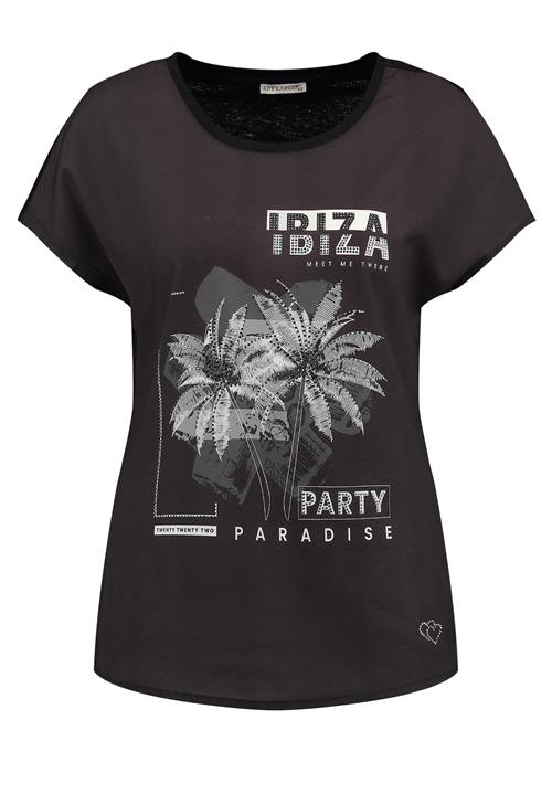 Key Largo Shirts 'Ibiza'  lysegrå / sort / hvid