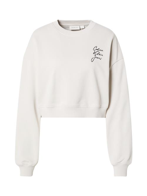 Calvin Klein Jeans Sweatshirt  lysegrå / sort