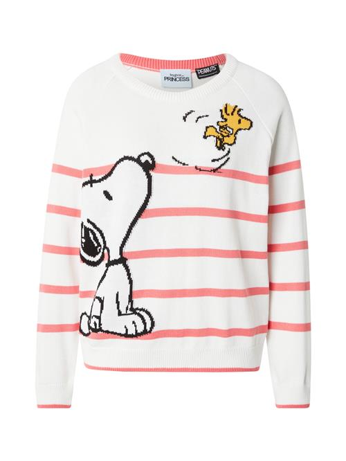 Frogbox Pullover 'Snoopy & Woodstock'  gul / melon / sort / naturhvid