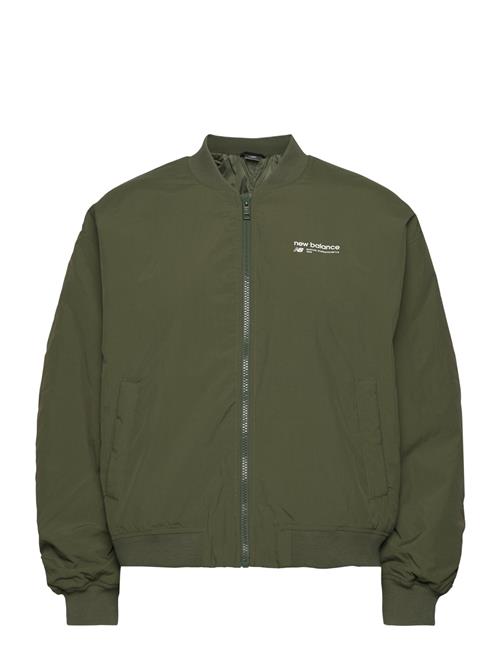 Linear Heritage Woven Bomber Jacket New Balance Khaki