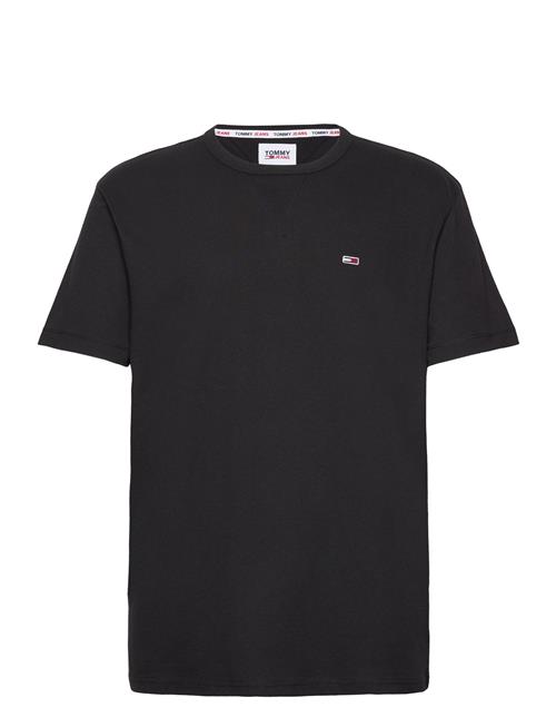 Tommy Jeans Tjm Clsc Rib Detail Flag Tee Tommy Jeans Black