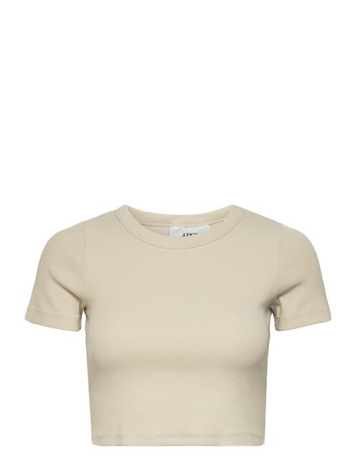 JJXX Jxflorie Str Ss Rib Tee Jrs Noos JJXX Beige