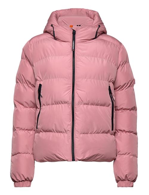 Superdry Sport Hooded Sports Puffer Jacket Superdry Sport Pink