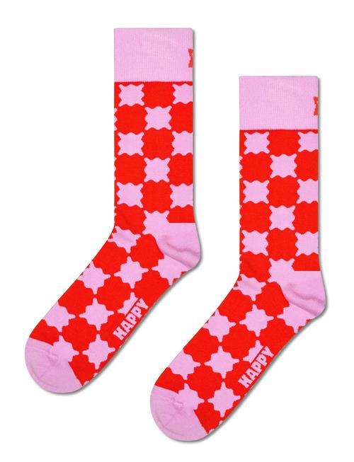 Happy Socks Wobbly Check Sock Happy Socks Pink