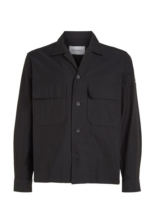 Cotton Nylon Overshirt Calvin Klein Black