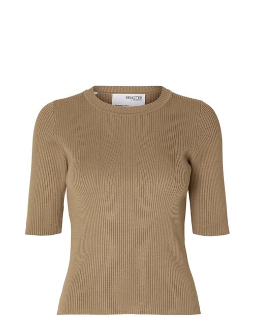 Selected Femme Slfmala 2/4 Knit O-Neck B Selected Femme Brown