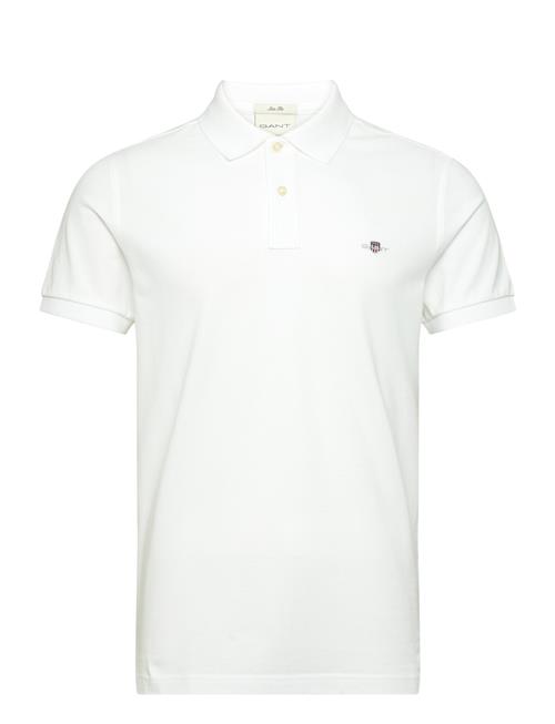 Slim Shield Ss Pique Polo GANT White