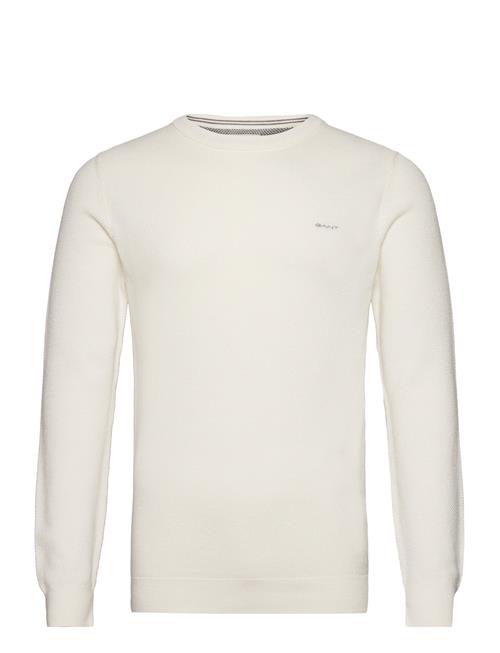 Cotton Pique C-Neck GANT Cream