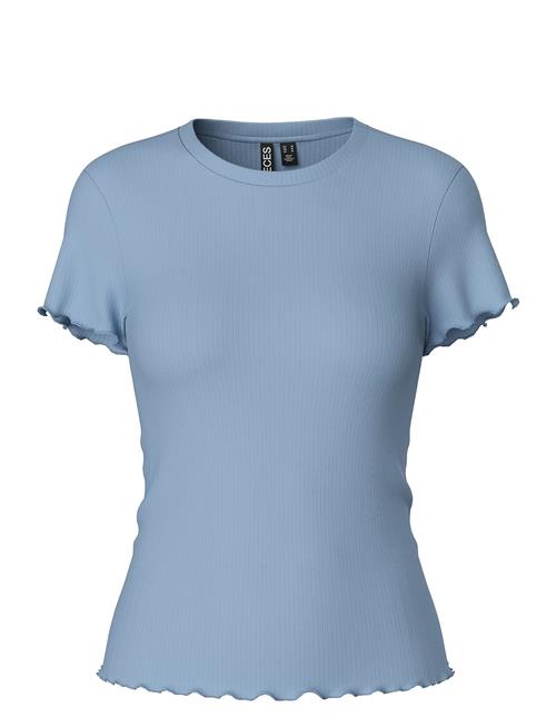 Pcnicca Ss O-Neck Top Noos Pieces Blue