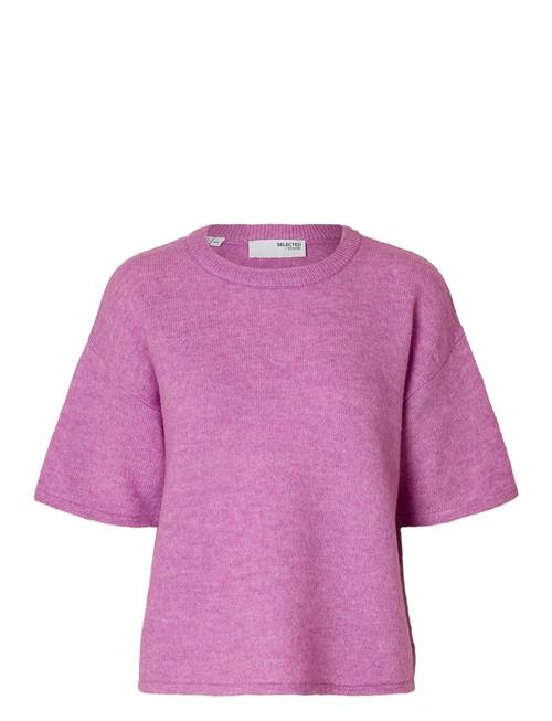 Selected Femme Slfmaline-Liliana 2/4 Knit O-Neck Noos Selected Femme Pink