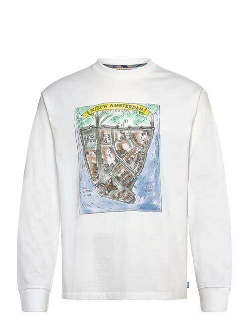 Front Artwork Relaxed Fit Long Sleeve T-Shirt Scotch & Soda White