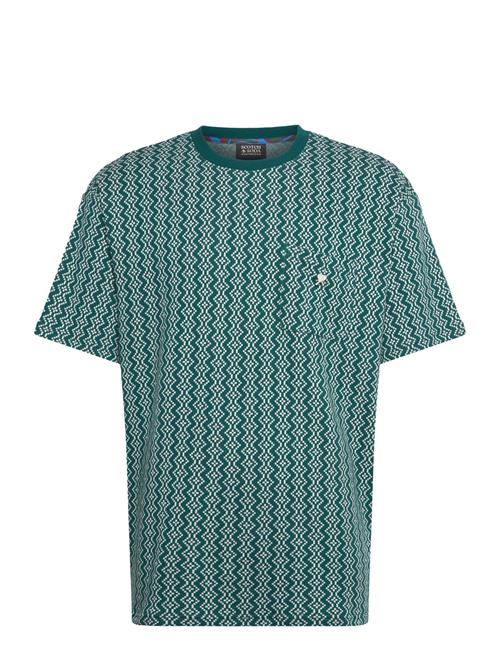 Jacquard Relaxed Fit T-Shirt Scotch & Soda Green