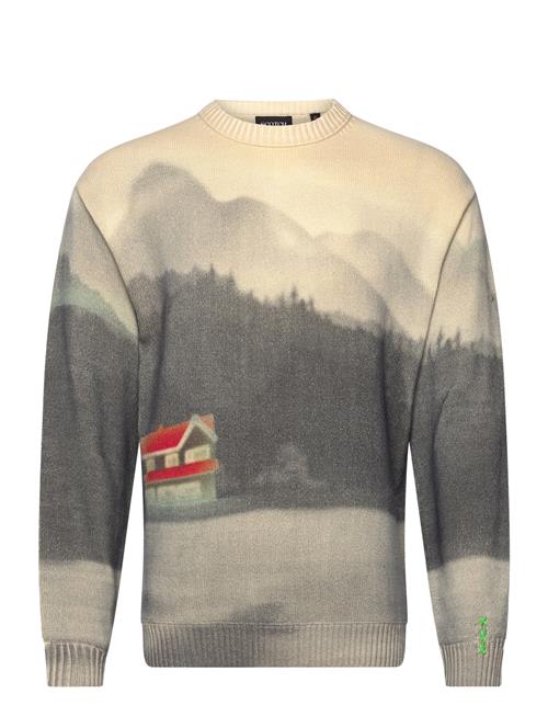 Printed Dropped Shoulder Crewneck Scotch & Soda Beige