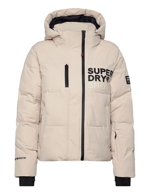 Hooded Ski Boxy Puffer Jacket Superdry Sport Beige