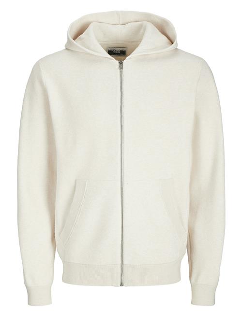 Jack & Jones Jcocaleb Knit Zip Hoodie Bf Jack & J S White