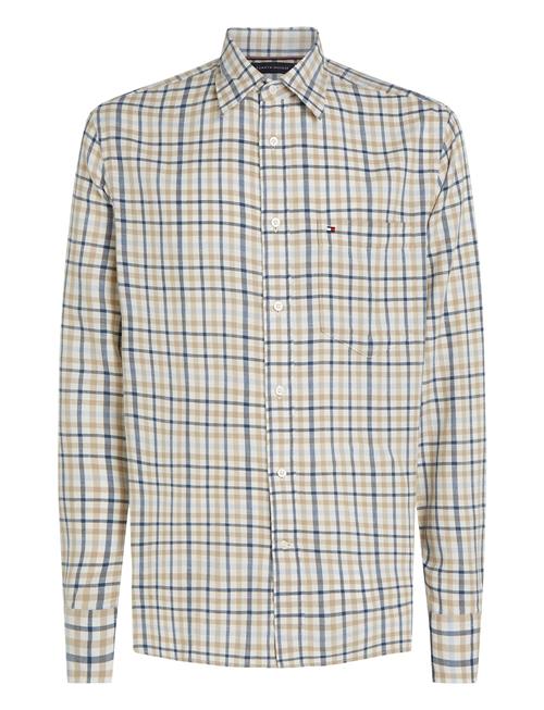 Brushed Linen Gingham Rf Shirt Tommy Hilfiger Cream