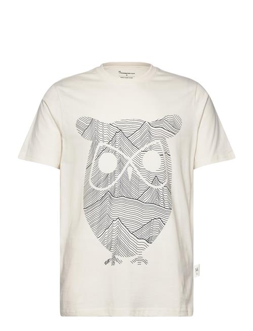 Knowledge Cotton Apparel Regular Single Jersey Mountain Owl Knowledge Cotton Apparel Cream