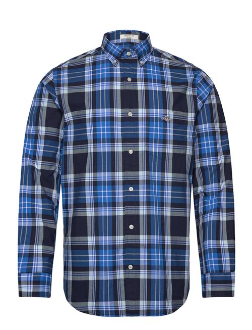 Reg Classic Poplin Check Shirt GANT Blue