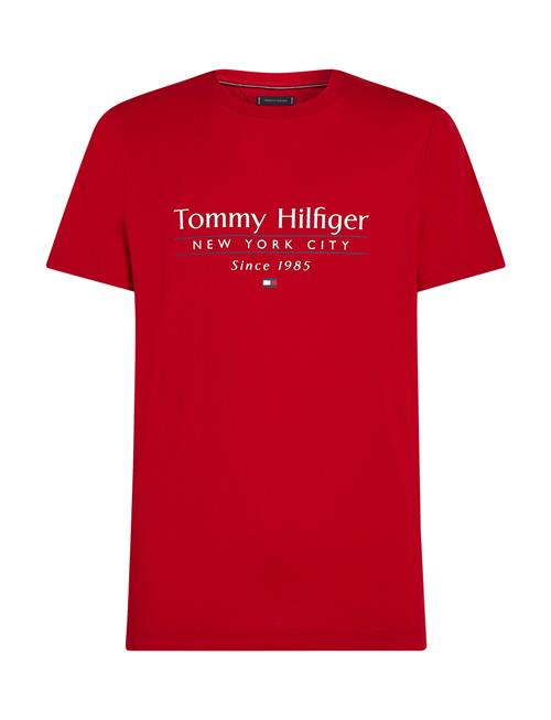 Hilfiger Center Stack Tee Tommy Hilfiger Red