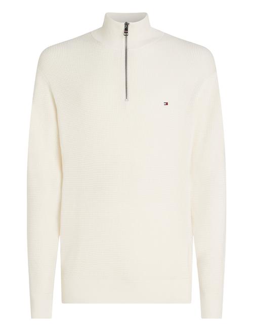 Racking Structure Zip Mock Tommy Hilfiger White