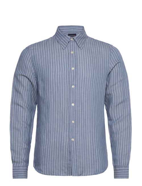 Classic Hemp Striped Shirt Lexington Clothing Blue