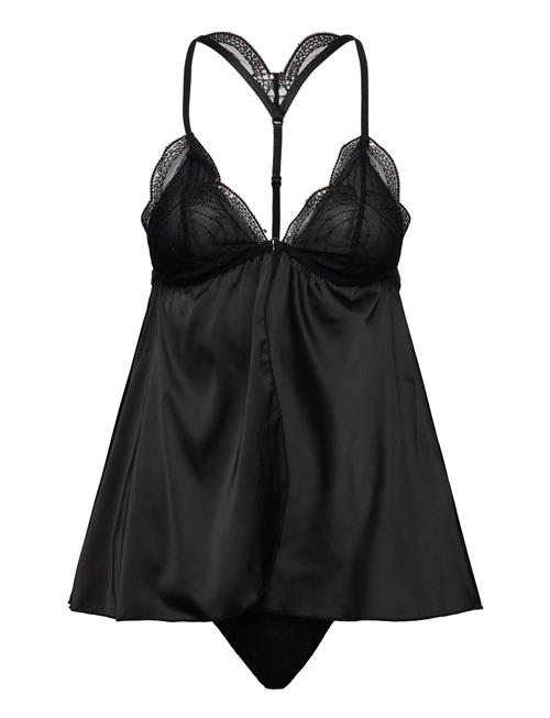 Bd Satin Emb Ruby Hunkemöller Black