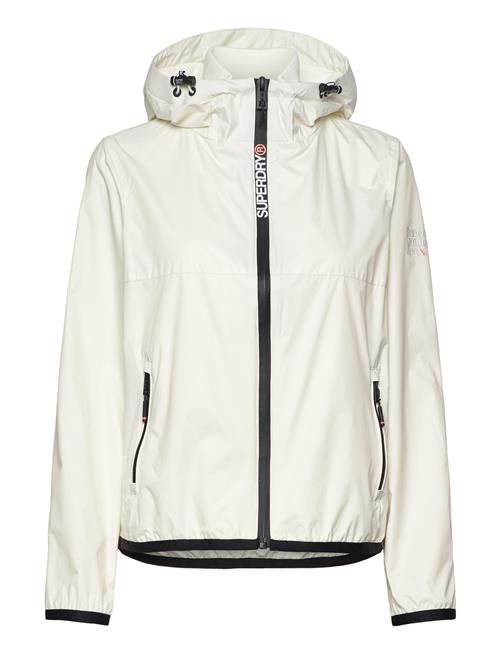 Hooded Logo Windbreaker Jacket Superdry Sport White