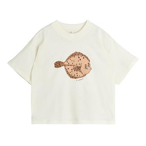 Mini Rodini GOTS Flundra T-shirt Offwhite 128/134 cm  Creme  128/134 cm  Unisex