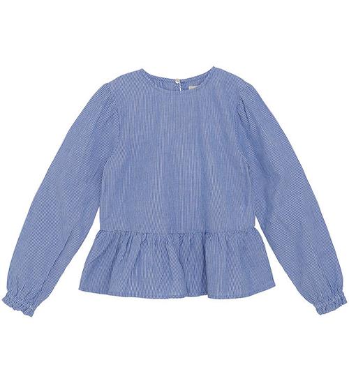 Creamie Bluse - Woven Stripe - Dazzling Blue