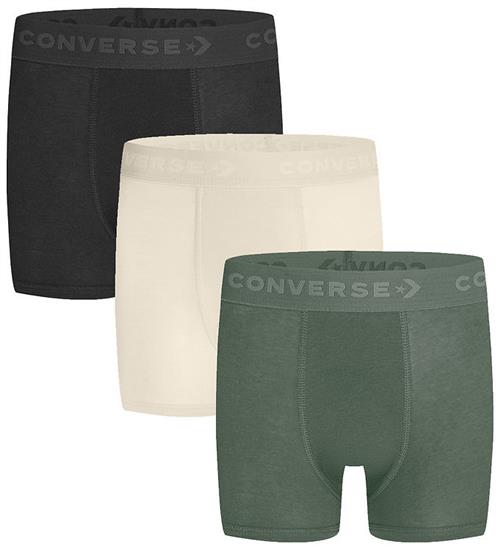 Converse Boxershorts - 3-pak - Sort/Hvid/Armygrøn