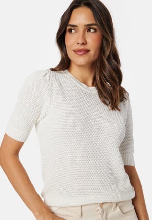 VILA Vidalo O-Neck S/S knit top White Alyssum XS