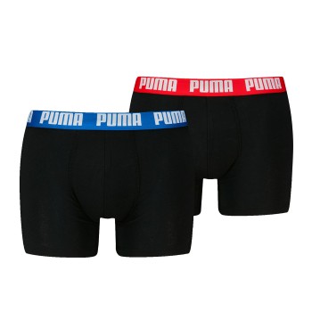 Puma 2P Men Everyday Basic Boxer Sort/Rød bomuld X-Large Herre