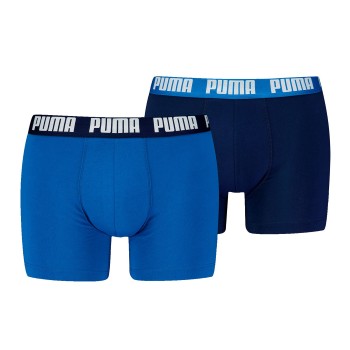 Puma 2P Men Everyday Basic Boxer Sort/Blå bomuld X-Large Herre