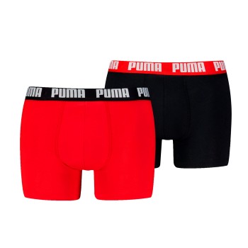 Puma 2P Men Everyday Basic Boxer Rød/Sort bomuld Small Herre