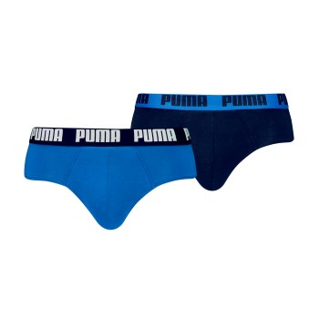 Puma 2P Men Everyday Brief Blå bomuld Medium Herre