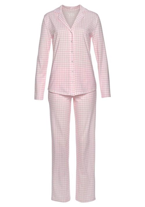 VIVANCE Pyjamas 'Dreams'  lys pink / hvid