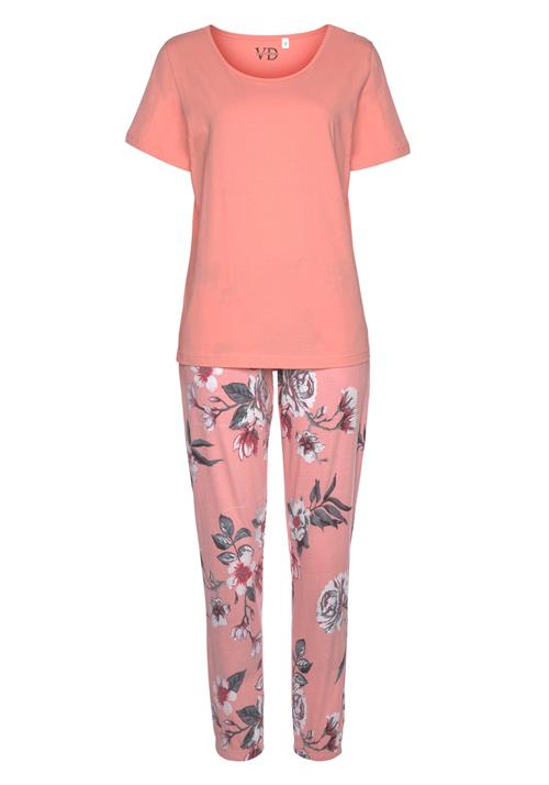 VIVANCE Pyjamas 'Hortensia'  koral / gammelrosa