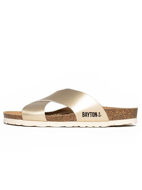 Bayton Pantoletter 'Gomera'  guld / sort