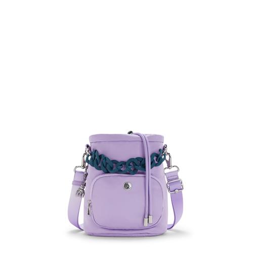 KIPLING Skuldertaske 'KYLA'  petroleum / lyselilla