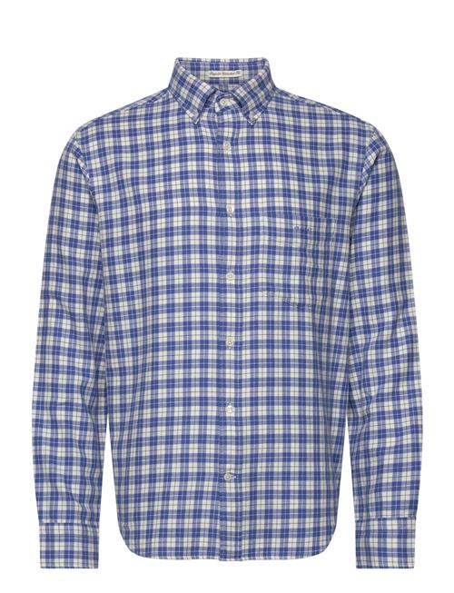 Reg Flannel Check Shirt GANT Blue