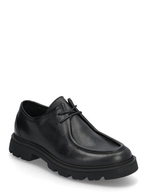 Biasharp Moc Toe Shoe Tumbled Leather Bianco Black