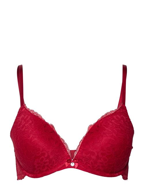 Se Marine Padded Push-Up Underwired Bra Hunkemöller Red ved Booztlet