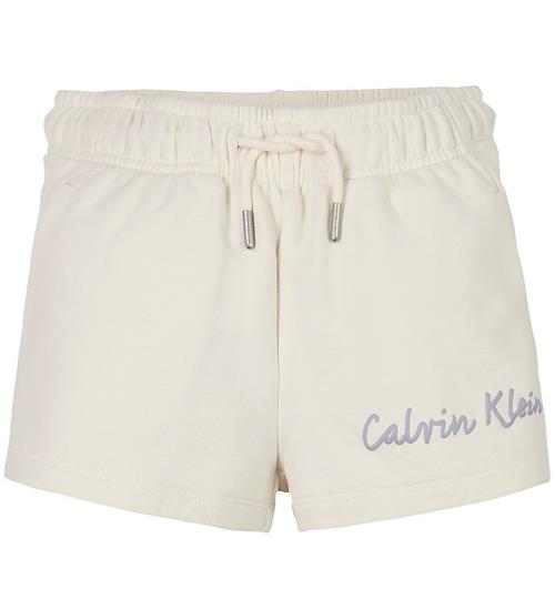 Calvin Klein Shorts - Script Logo - Tofu White