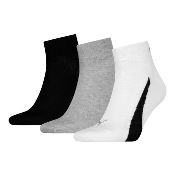 Puma Strømper 3P Lifestyle Quarter Socks Hvid/Sort Str 43/46