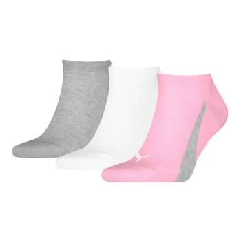 Puma Strømper 3P Lifestyle Sneaker Socks Rosa/Grå Str 35/38