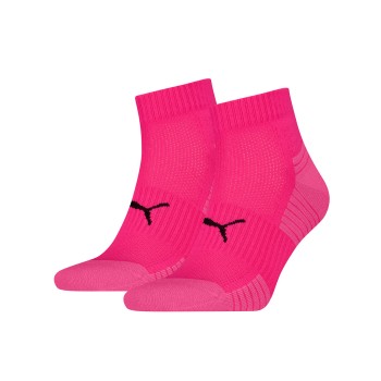 Puma Strømper 2P Sport Cushioned Quarter Socks Rosa Str 35/38