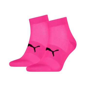 Puma Strømper 2P Sport Light Quarter Socks Rosa Str 43/46