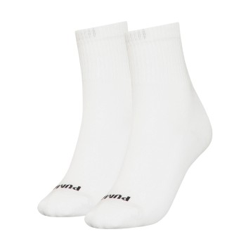 Puma Strømper 2P Women Heart Logo Short Crew Socks Hvid Str 35/38 Dame